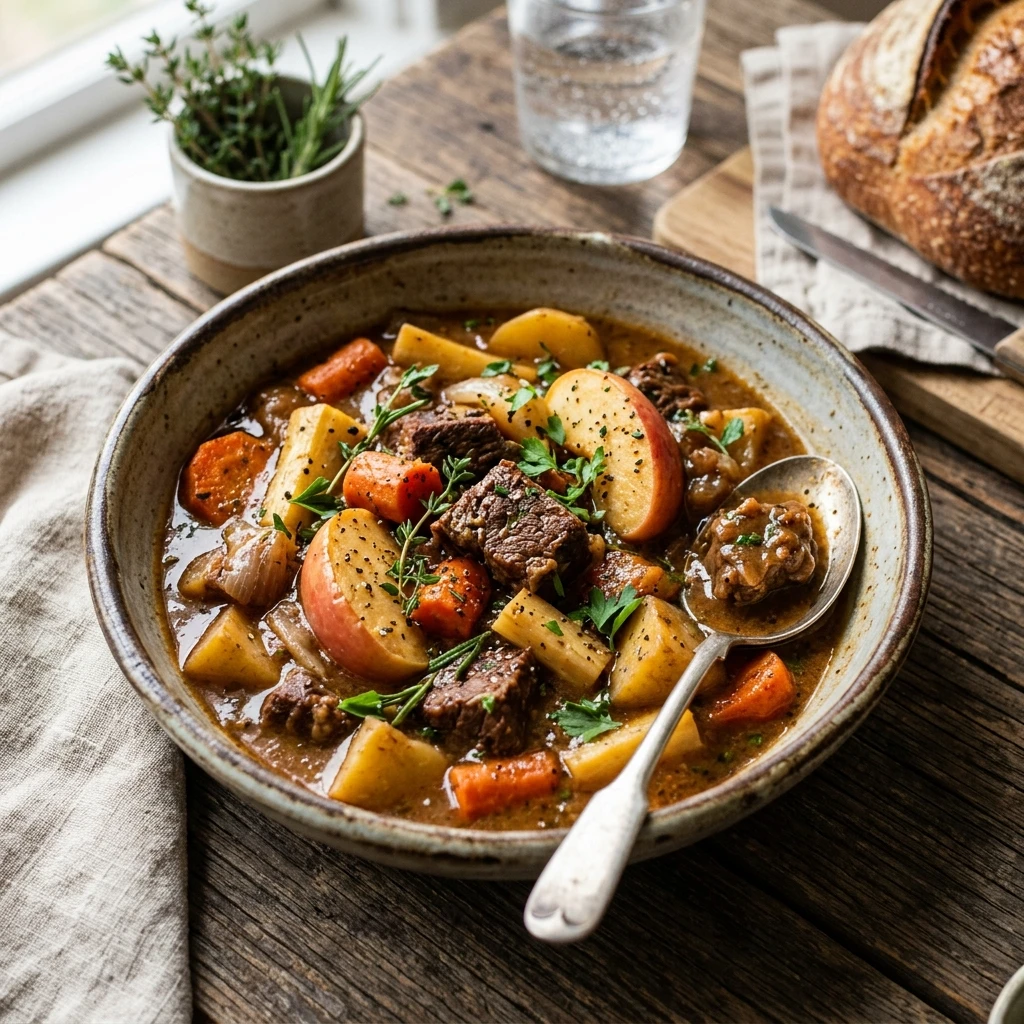 Slow Cooker Apple Cider Beef Stew Recipe