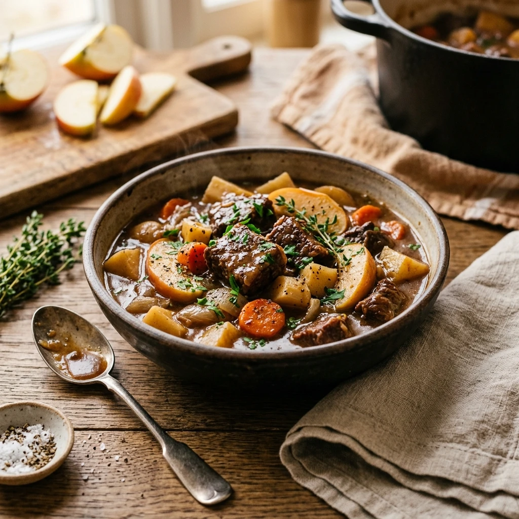 Slow Cooker Apple Cider Beef Stew Recipe