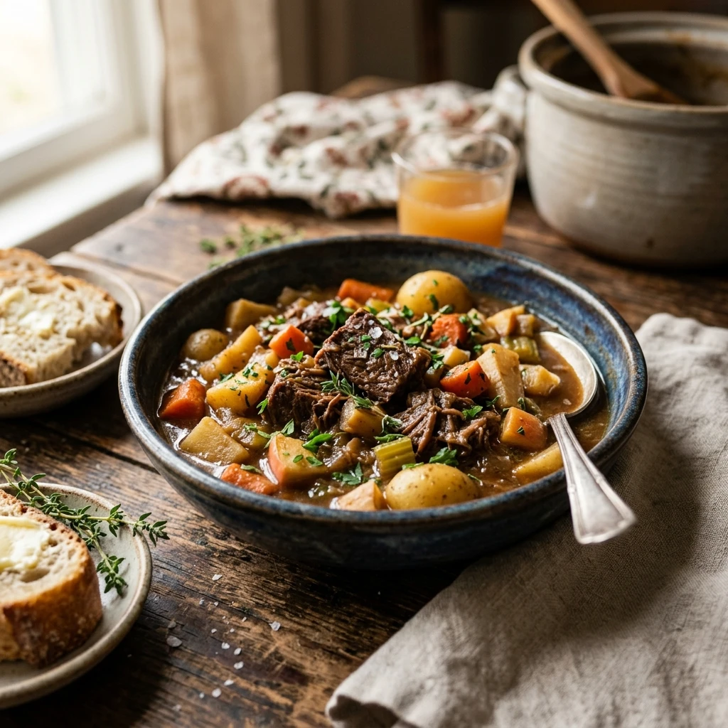 Slow Cooker Apple Cider Beef Stew Recipe