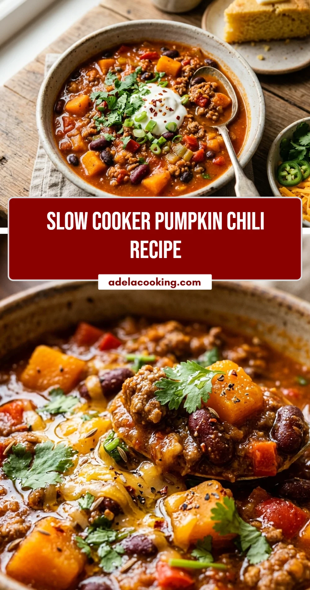 Slow Cooker Pumpkin Chili Recipe