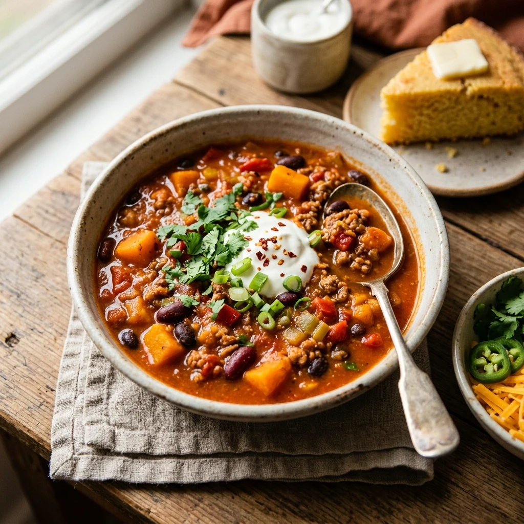 Slow Cooker Pumpkin Chili Recipe