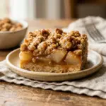 Spiced Pear Crumble Bars Recipe