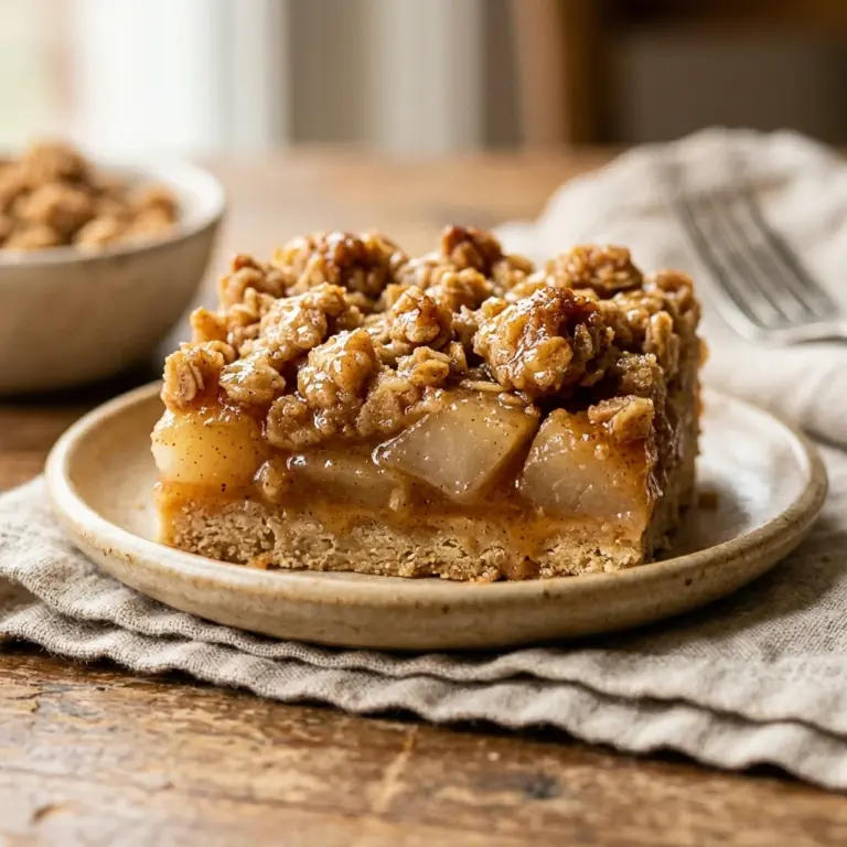 Spiced Pear Crumble Bars Recipe