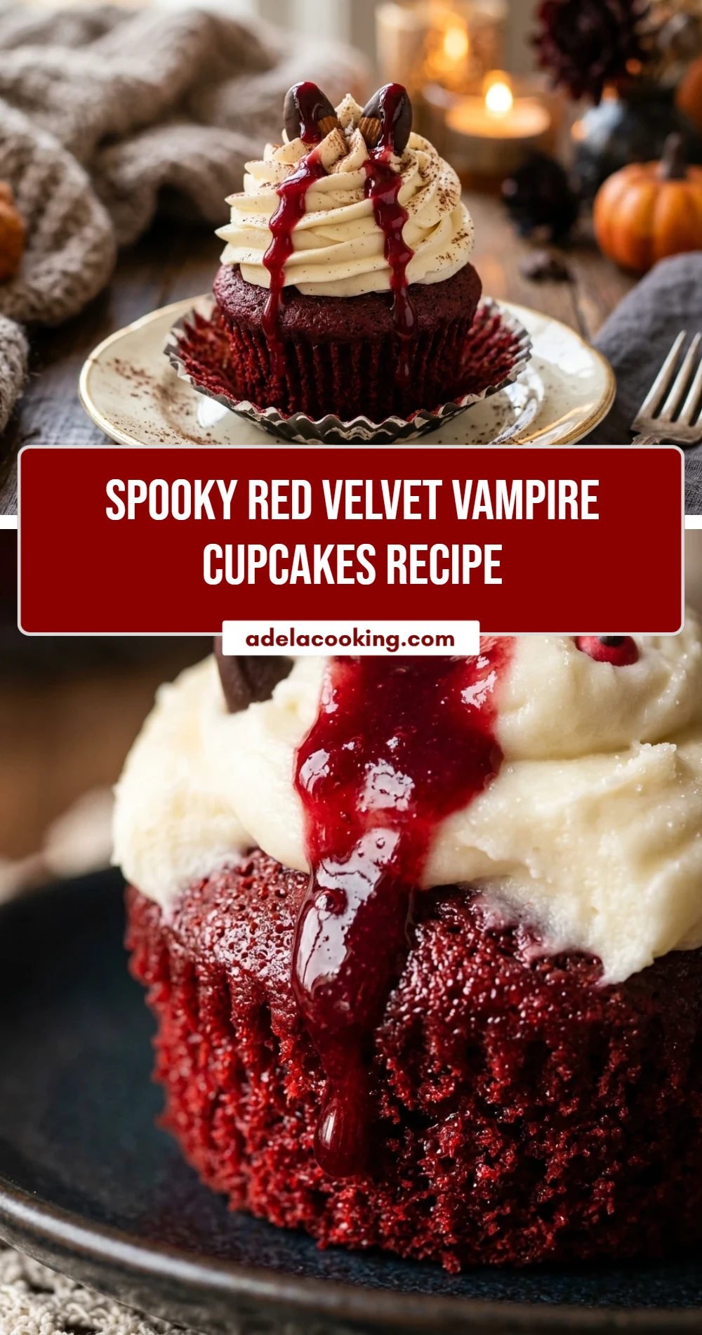 Spooky Red Velvet Vampire Cupcakes Recipe