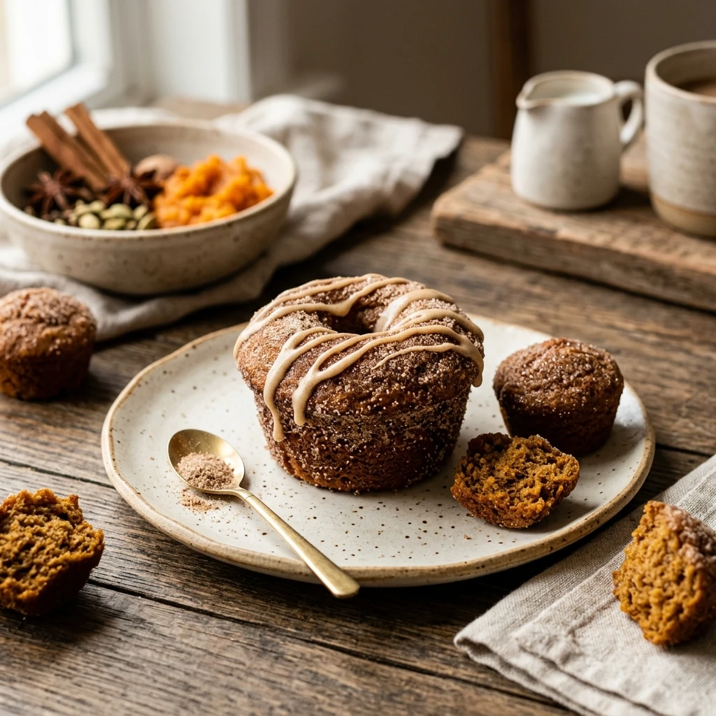 Chai Spiced Pumpkin Donut Muffins Recipe