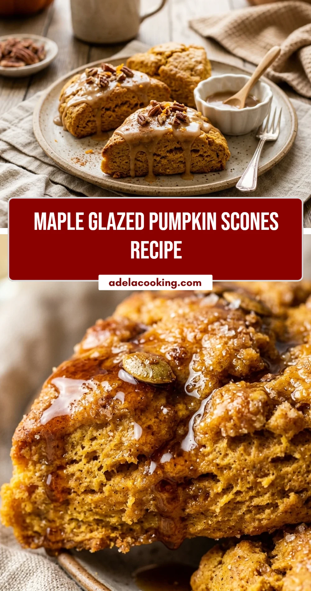 Maple Glazed Pumpkin Scones Recipe