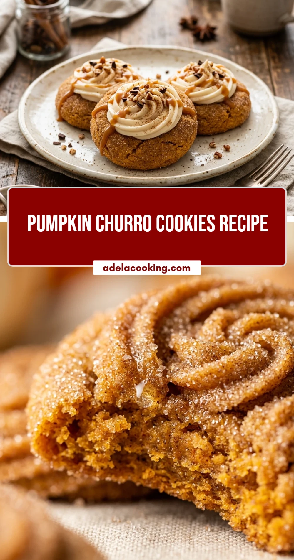 Pumpkin Churro Cookies Recipe