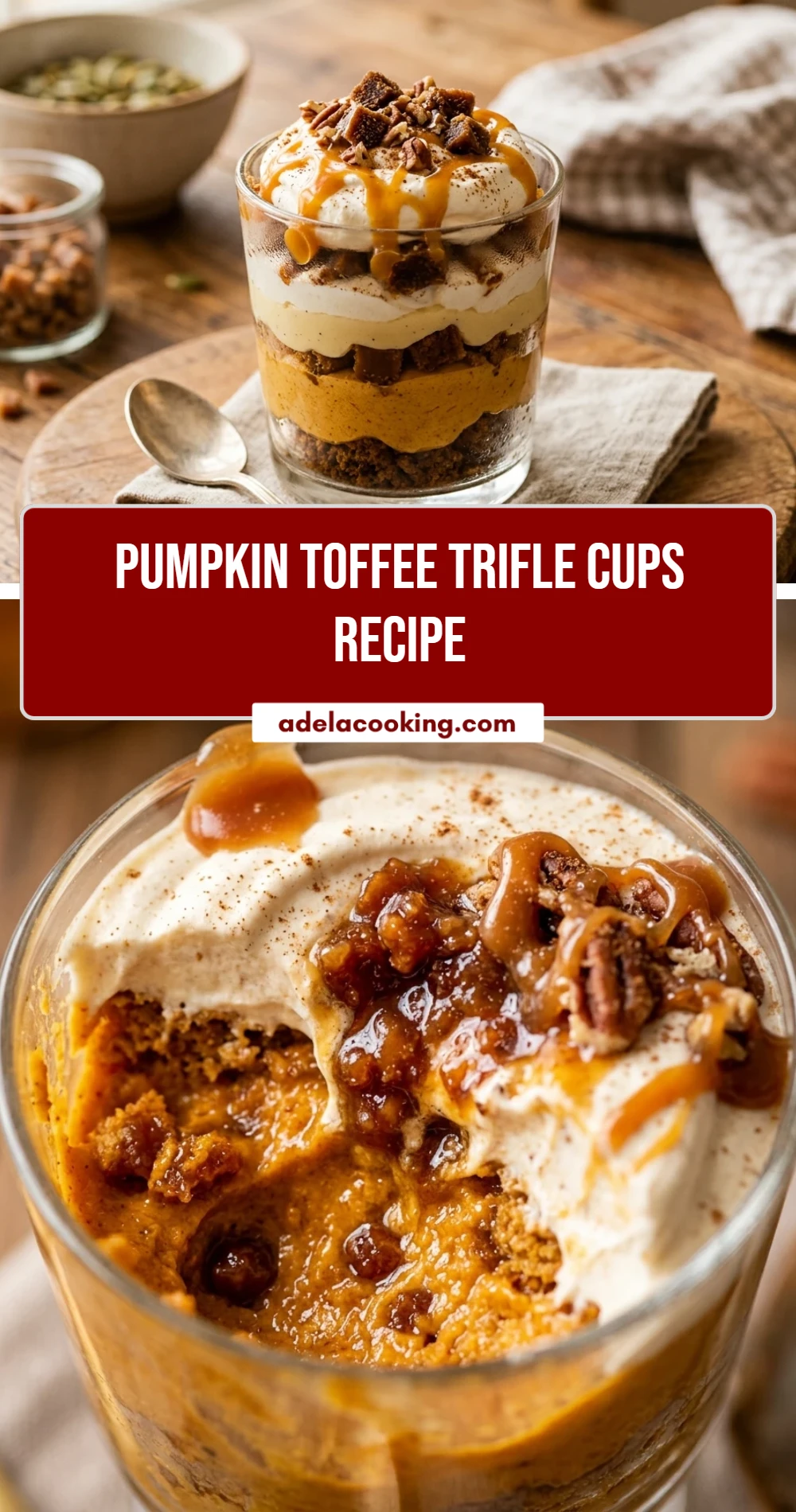Pumpkin Toffee Trifle Cups Recipe